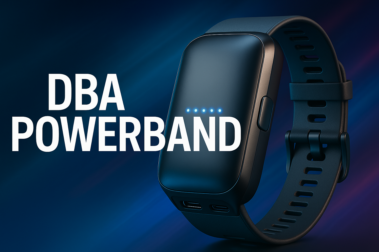 DBA POWERBAND Header mit Powerbank-Armband