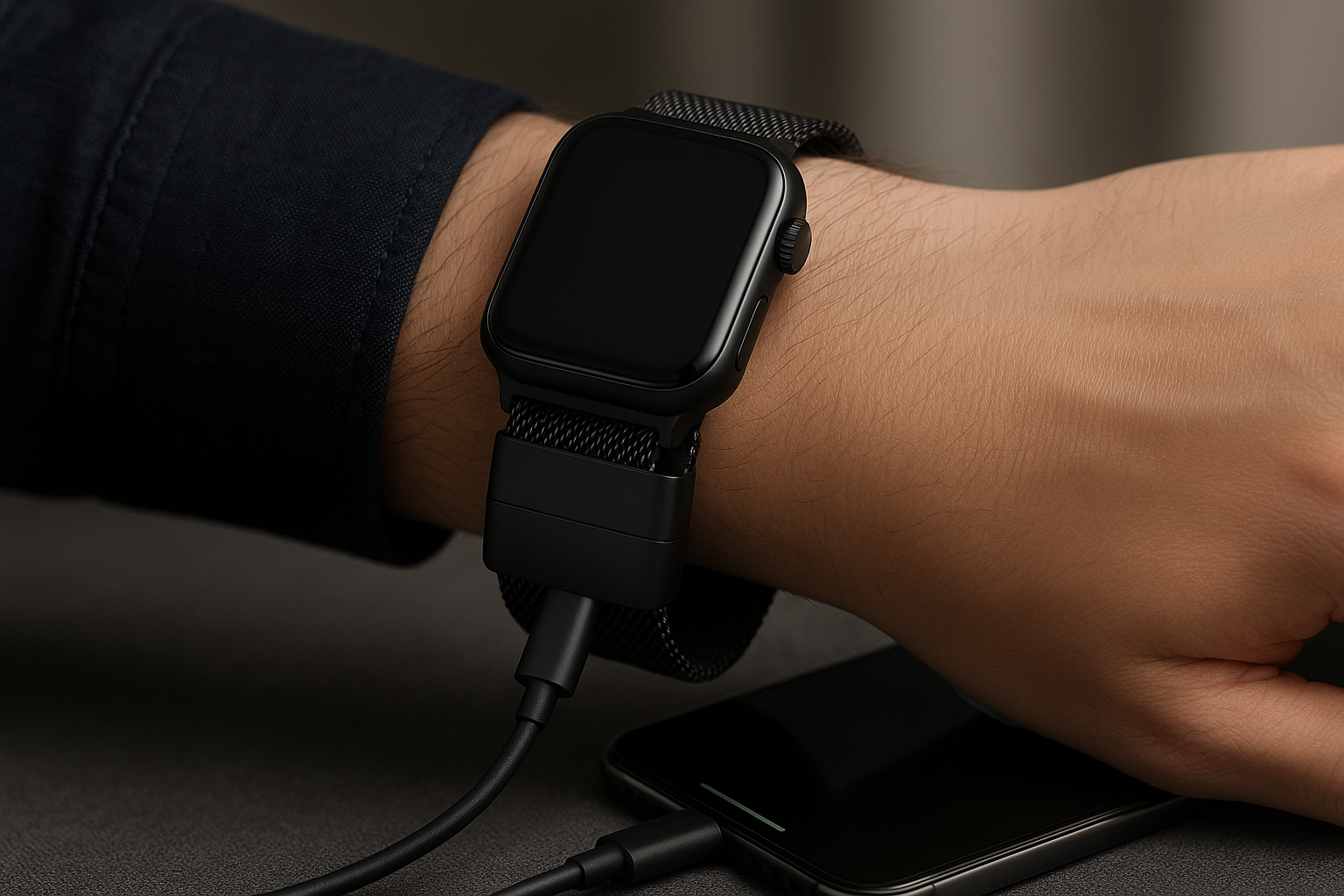 Hero-Bild DBA POWERBAND Apple Watch Armband mit Powerbank